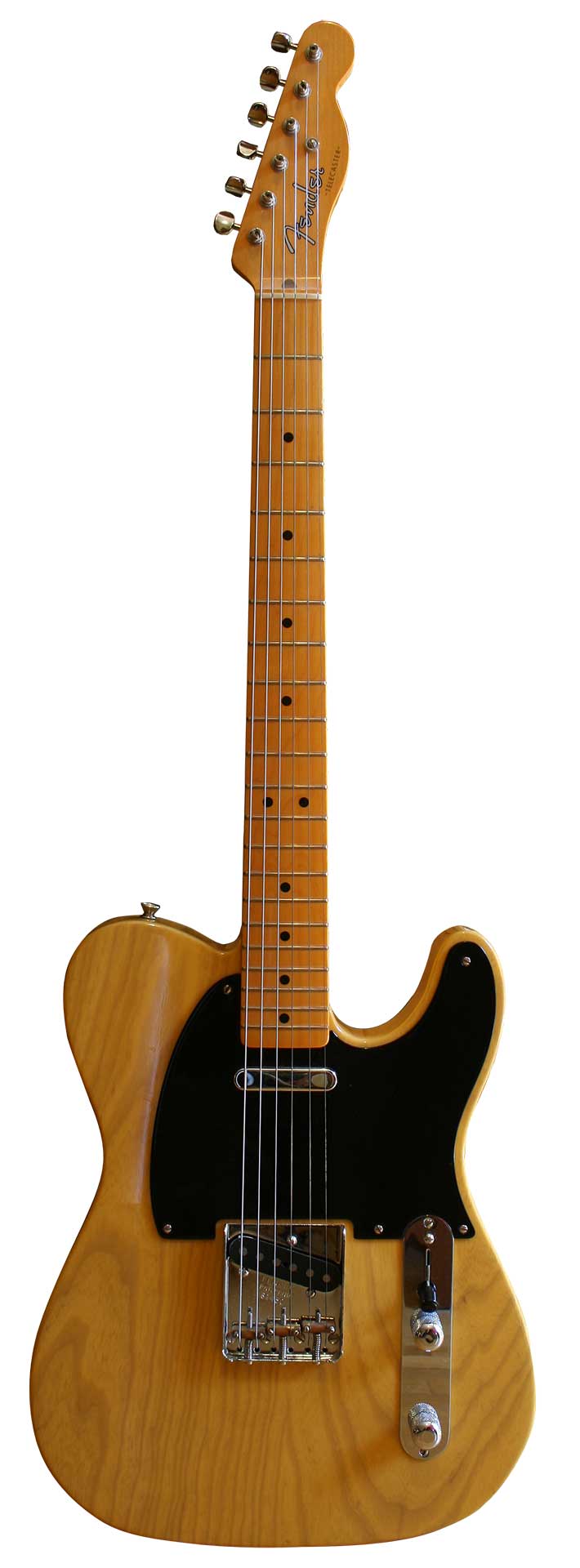 1950年發表的實心電吉他Telecaster（圖片來源：維基百科）